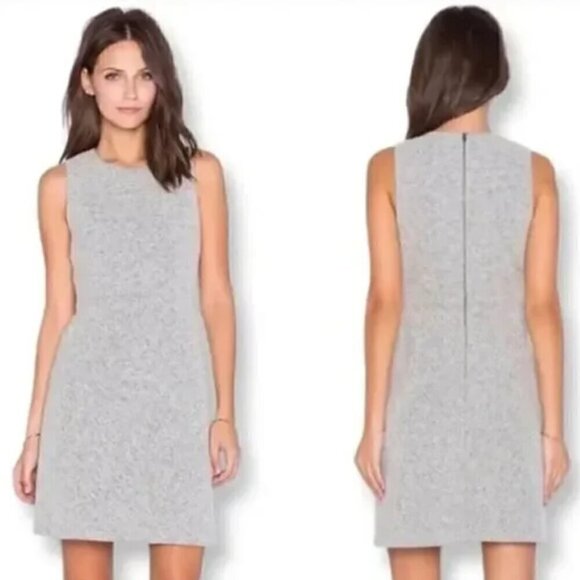 Size 6 Theory Raneid Felted Wool Fit and Flare Sleeveless Dress - Picture 1 of 5